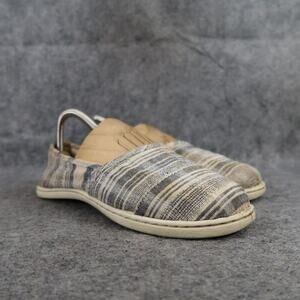 Roxy Shoes Womens 7 Casual Flats Slip On Loafer Brody Stripe Comfort Active Grey